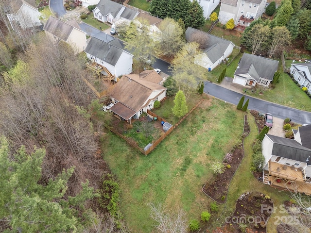bird's eye view with a residential view