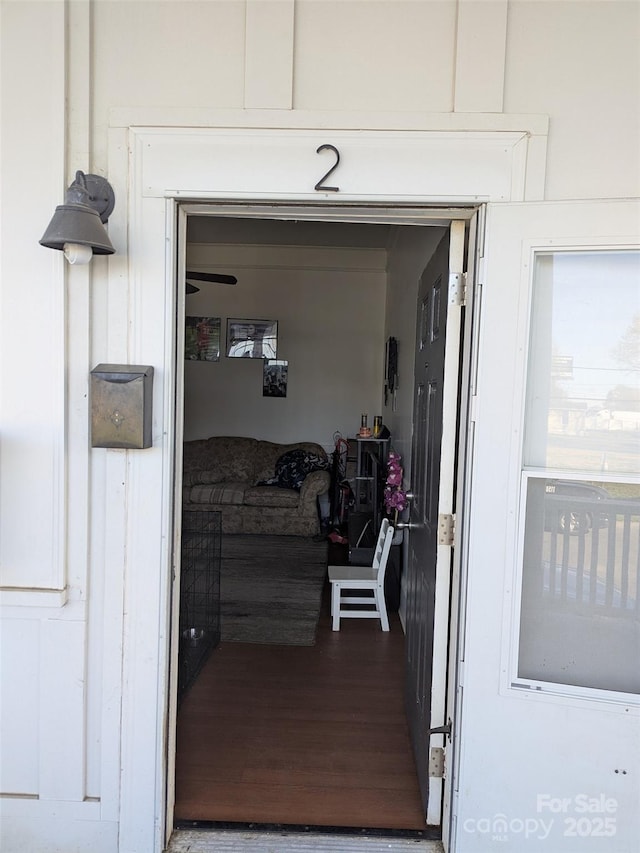 view of exterior entry