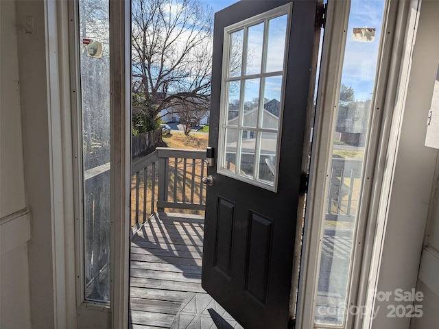 entryway with plenty of natural light