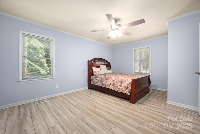 4487 Catawba Burris Rd, Denver, NC 28037 - bedroom with visible vents, multiple windows, and light wood-type flooring