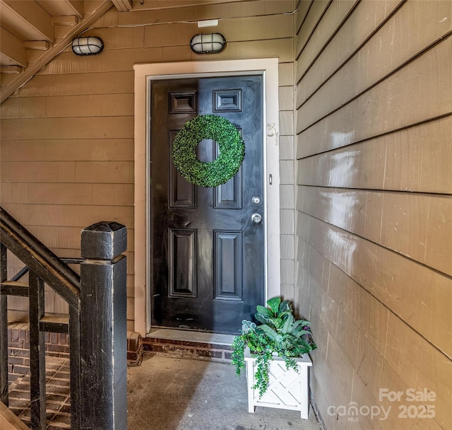 view of doorway to property