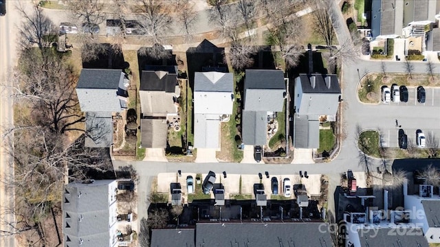 aerial view with a residential view