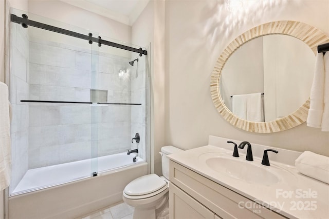 12912 Bailey Rd, Cornelius, NC 28031 - full bath featuring combined bath / shower with glass door, vanity, and toilet