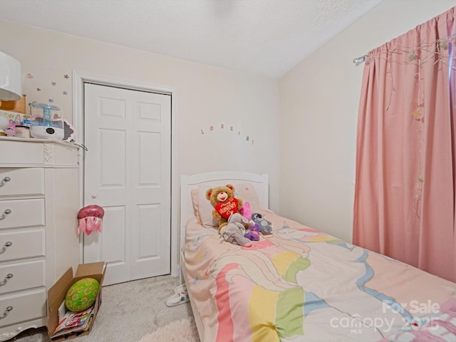 bedroom featuring carpet