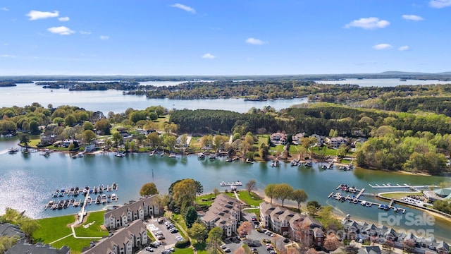 7844 Village Harbor Dr, Cornelius, NC 28031 - birds eye view of property with a water view