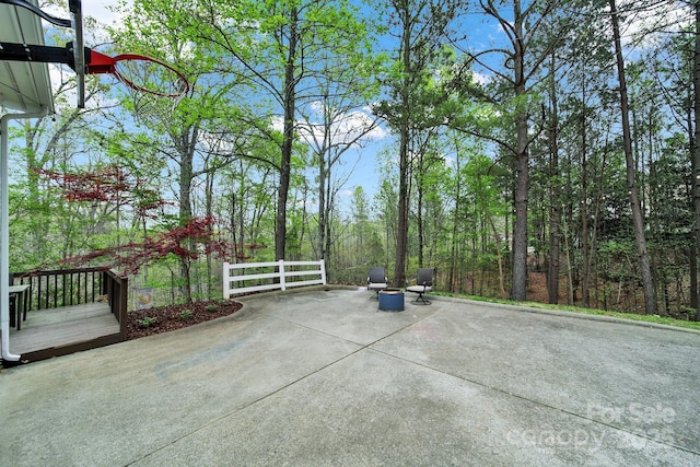 view of patio with fence