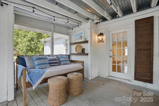 view of sunroom