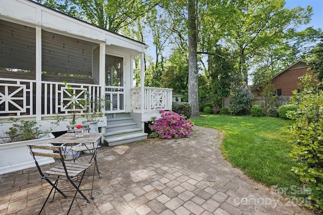 5400 Glenham Dr, Charlotte, NC 28210 - view of patio / terrace with a wooden deck