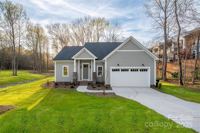 9849 Rich Hatchet Rd, Huntersville, NC 28078 - view of front facade featuring a front lawn, driveway, and a garage