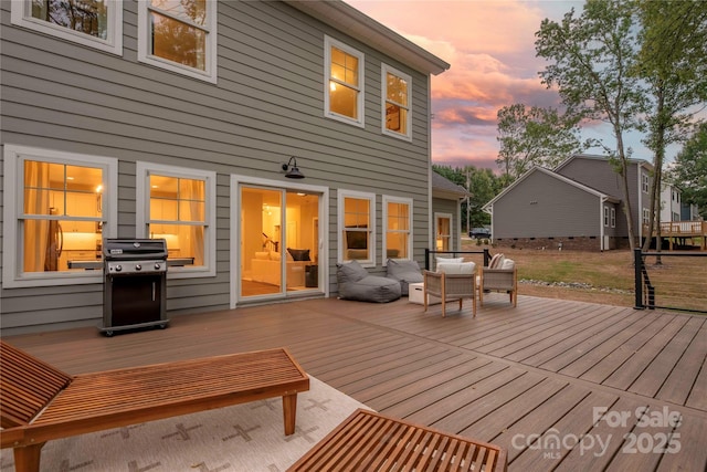 9849 Rich Hatchet Rd, Huntersville, NC 28078 - deck featuring a grill