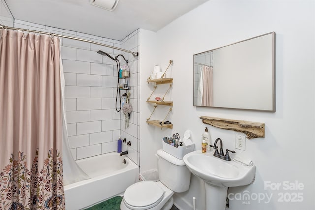 21 Hilldale Rd, Asheville, NC 28803 - full bath with toilet, a sink, and shower / bath combo