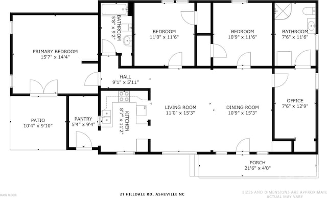 21 Hilldale Rd, Asheville, NC 28803 - plan