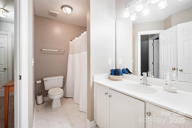 1214 Foxfield Rd, Waxhaw, NC 28173 - full bath with vanity, toilet, and tile patterned floors