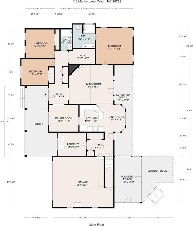110 Mandy Ln, Tryon, NC 28782 - view of layout