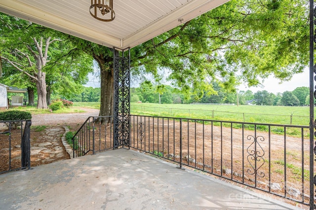 201 Lee Black Rd, Cherryville, NC 28021 - view of patio with fence and a rural view