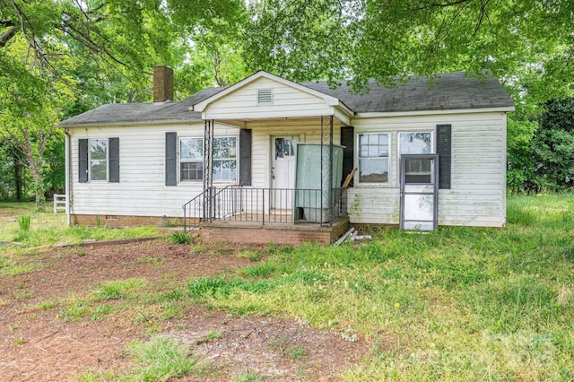 201 Lee Black Rd, Cherryville, NC 28021 - view of front facade featuring a chimney