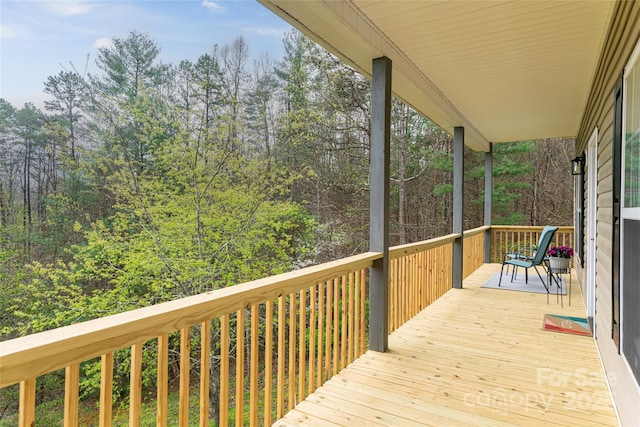 view of wooden terrace