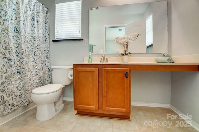 309 River Clay Rd, Fort Mill, SC 29708 - bathroom featuring baseboards, toilet, vanity, and a shower with curtain