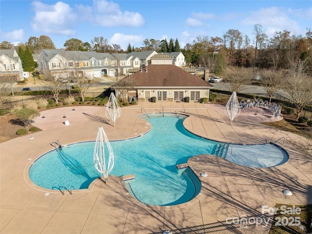 309 River Clay Rd, Fort Mill, SC 29708 - community pool featuring fence, a residential view, and a patio area