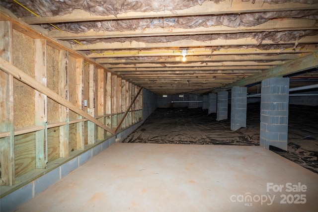 view of basement
