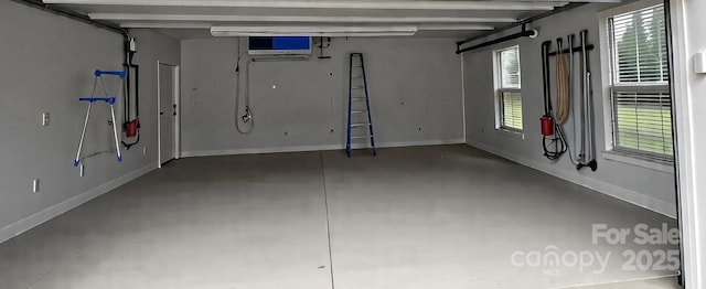 garage with baseboards