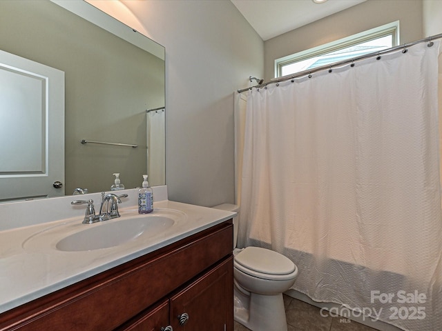 4425 Marlay Park, Indian Trail, NC 28079 - bathroom with vanity, toilet, tile patterned flooring, and shower / bath combo
