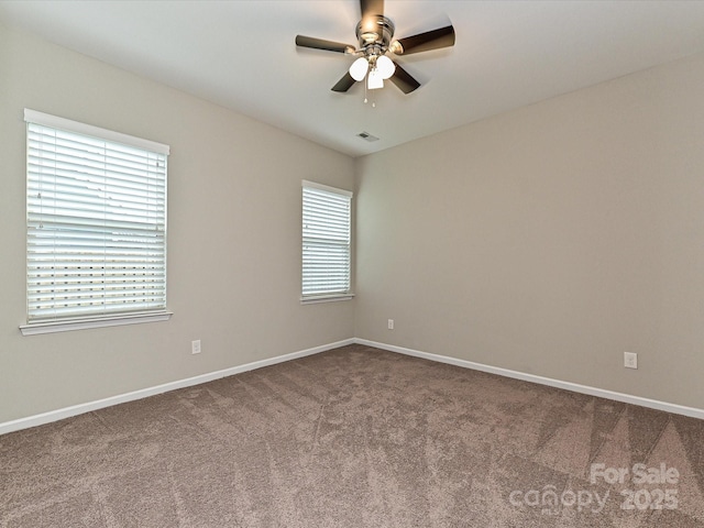 4425 Marlay Park, Indian Trail, NC 28079 - spare room with carpet, ceiling fan, and baseboards