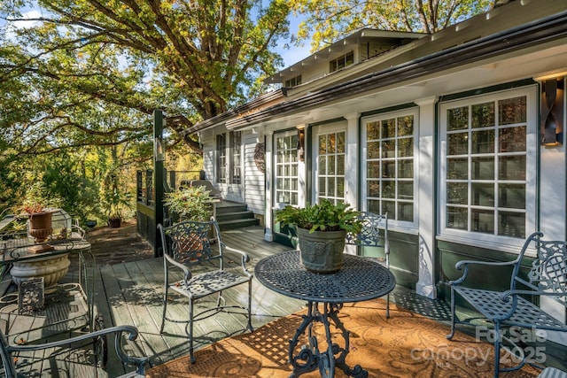 144 Miller Dr, Tryon, NC 28782 - view of patio / terrace featuring a wooden deck