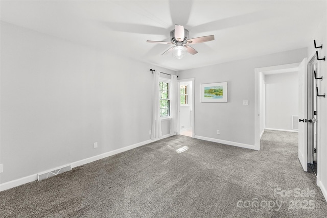 4522 Woods End Ln, Charlotte, NC 28277 - spare room featuring ceiling fan, carpet, and baseboards