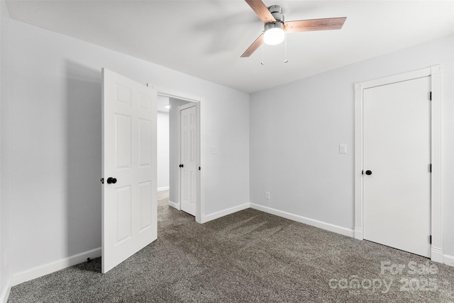 4522 Woods End Ln, Charlotte, NC 28277 - unfurnished bedroom with carpet flooring, baseboards, and a ceiling fan