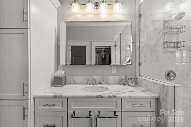 806 Sunnyside Ave, Charlotte, NC 28204 - full bathroom with vanity and a walk in closet