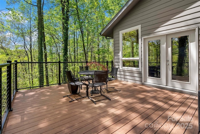 27 Stokes Dr, Asheville, NC 28805 - wooden terrace with outdoor dining area