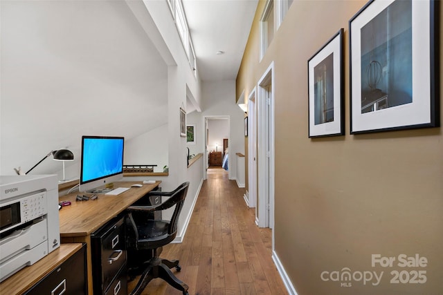 27 Stokes Dr, Asheville, NC 28805 - office with wood-type flooring and baseboards