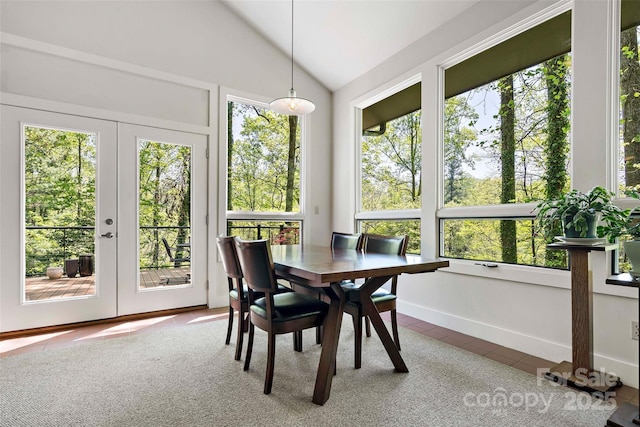 27 Stokes Dr, Asheville, NC 28805 - sunroom / solarium with french doors and lofted ceiling