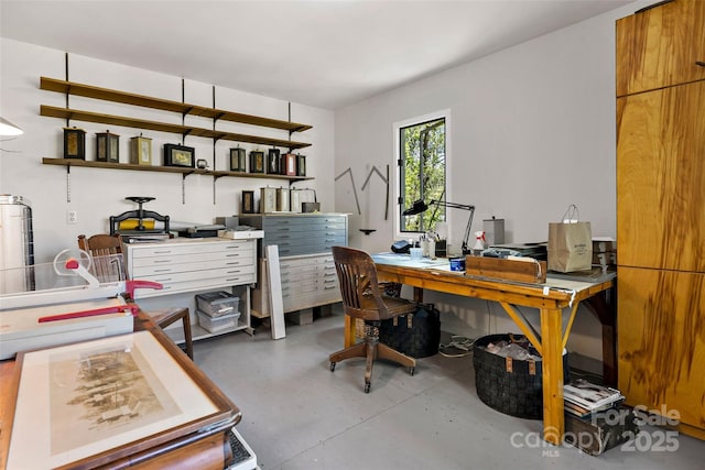 27 Stokes Dr, Asheville, NC 28805 - home office featuring finished concrete flooring