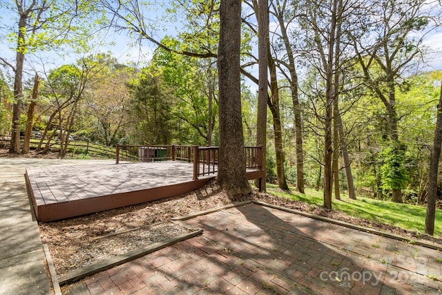 view of wooden terrace