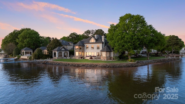 114 Ventana Ct, Mooresville, NC 28117 - water view featuring a gazebo
