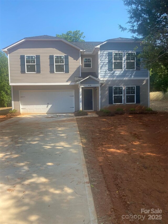 436 Phifer Rd, Kings Mountain, NC 28086 - view of front of home featuring concrete driveway and a garage