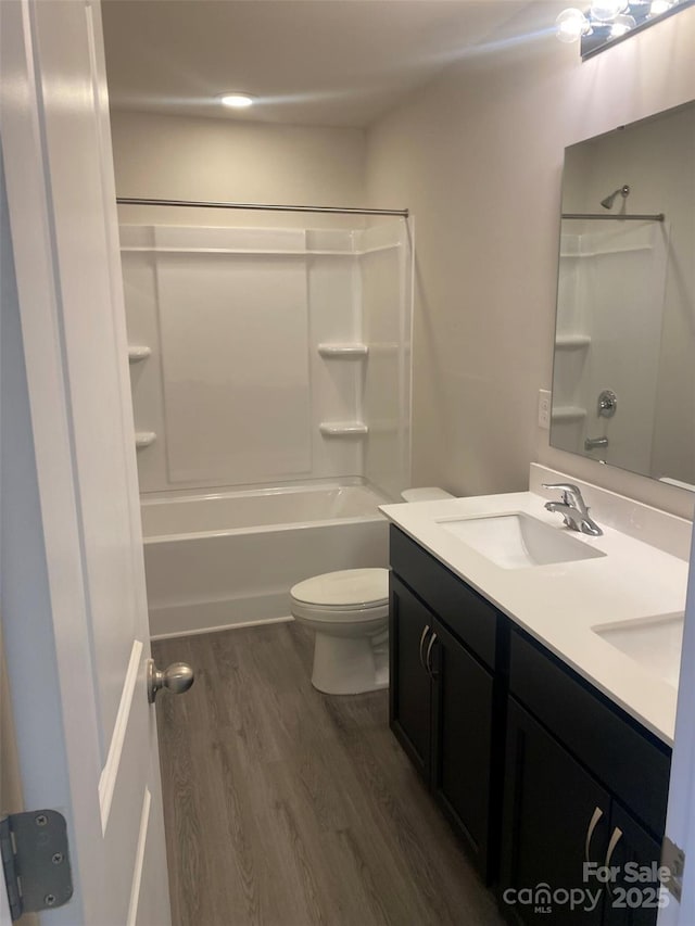 436 Phifer Rd, Kings Mountain, NC 28086 - full bath featuring wood finished floors, double vanity, and shower / bathtub combination