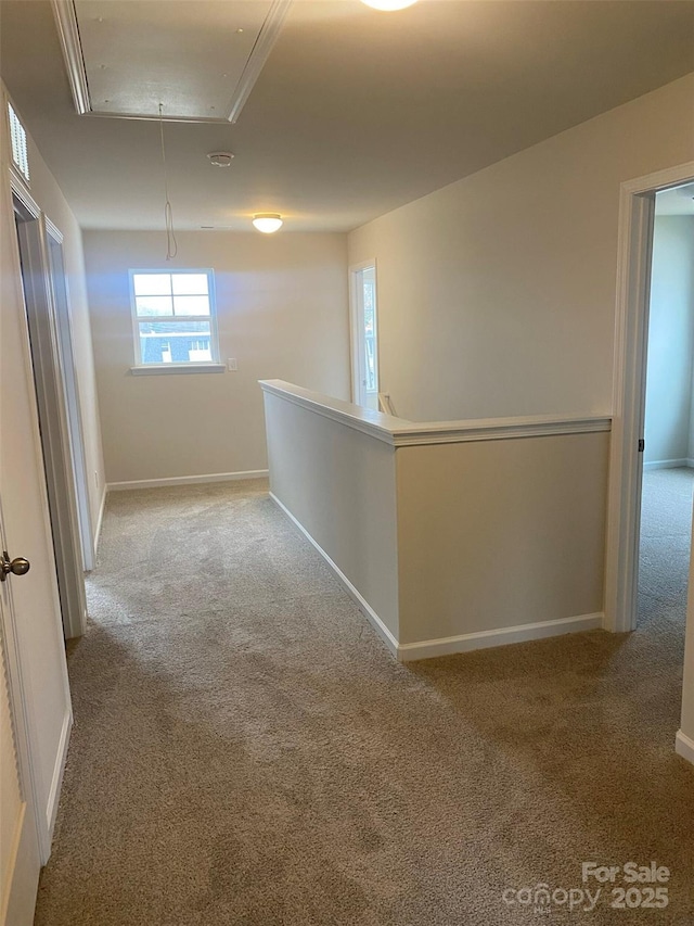 436 Phifer Rd, Kings Mountain, NC 28086 - hall featuring attic access and carpet flooring