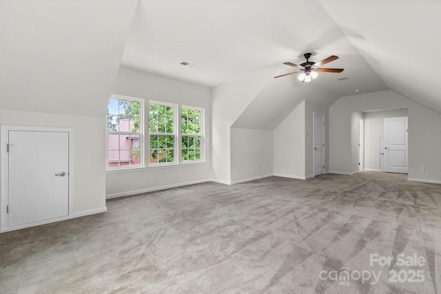 9506 Minnie Lemmond Ln Unit 170, Mint Hill, NC 28227 - additional living space featuring carpet floors, lofted ceiling, ceiling fan, and baseboards