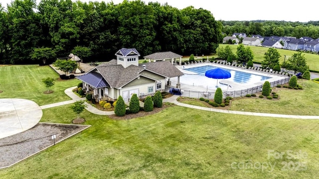 9506 Minnie Lemmond Ln Unit 170, Mint Hill, NC 28227 - view from above of property with a pool area