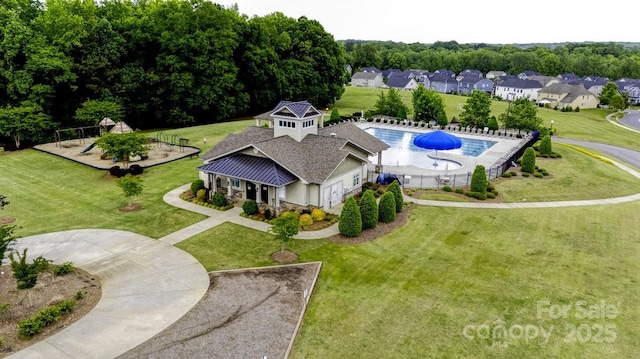 9506 Minnie Lemmond Ln Unit 170, Mint Hill, NC 28227 - bird's eye view of a pool area