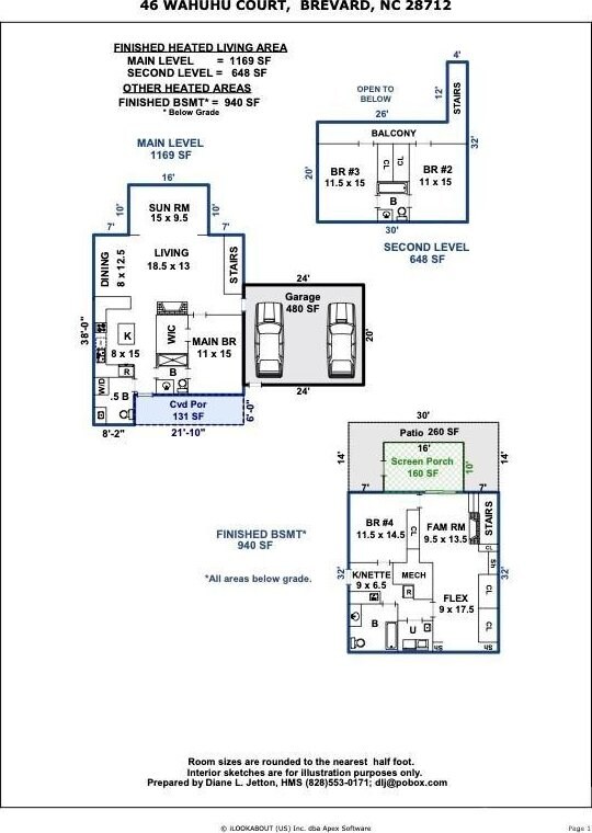 46 Wahuhu Ct, Brevard, NC 28712 - plan