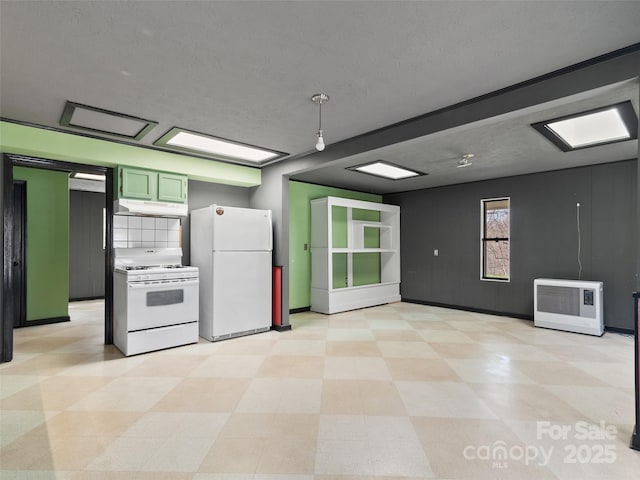 195 Nature Ln, Waynesville, NC 28786 - kitchen featuring white appliances, under cabinet range hood, and light floors