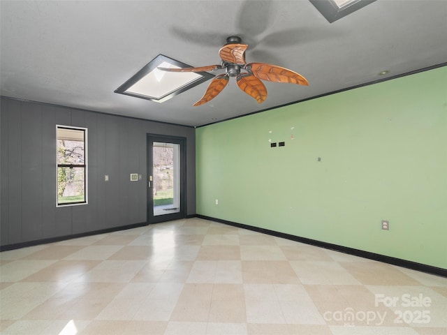 195 Nature Ln, Waynesville, NC 28786 - spare room featuring baseboards, visible vents, light floors, and a ceiling fan