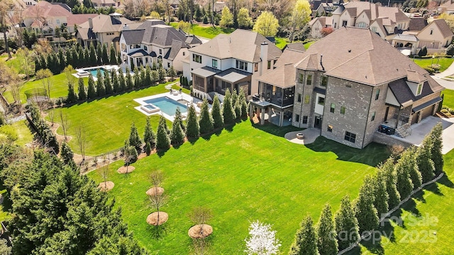 1311 Sunnys Halo Ln, Waxhaw, NC 28173 - aerial view of residential area featuring a pool area