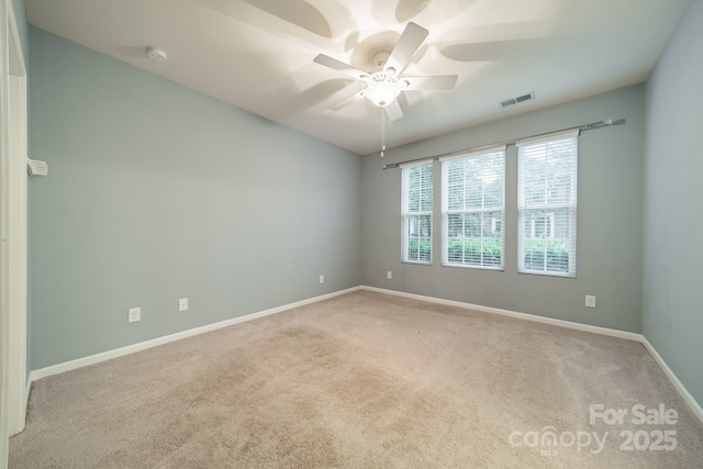 9001 Lanark Ln, Indian Land, SC 29707 - empty room featuring carpet, a ceiling fan, a smoke detector, and baseboards