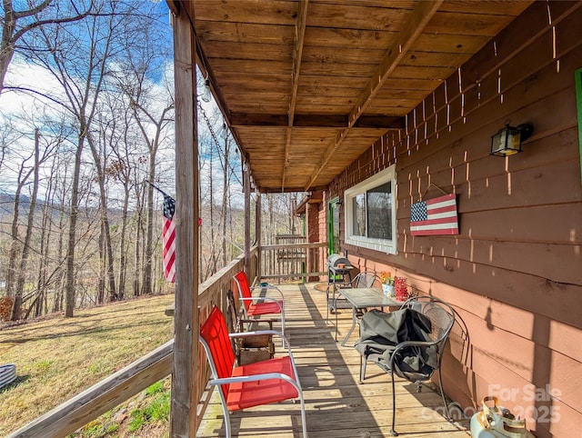 view of wooden deck