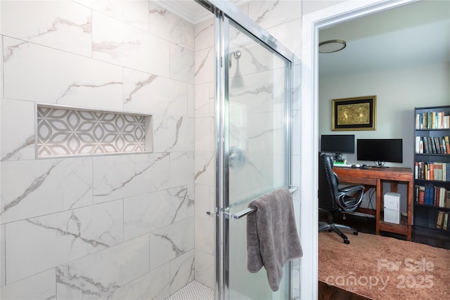 2408 Dora Dr, Charlotte, NC 28215 - full bath with a shower stall